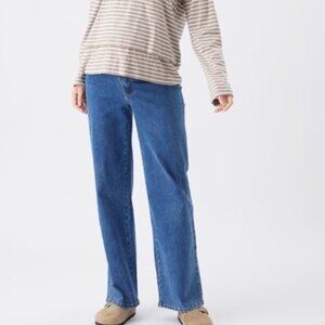 Ripe Maternity Kyle Wide Leg Jean True Blue Size Large